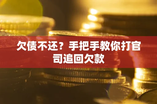 武汉欠债不还？手把手教你打官司追回欠款