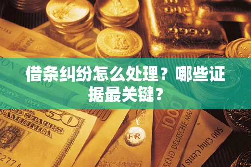 武汉借条纠纷怎么处理？哪些证据最关键？