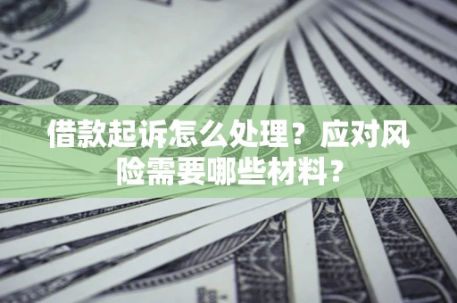 武汉借款起诉怎么处理？应对风险需要哪些材料？