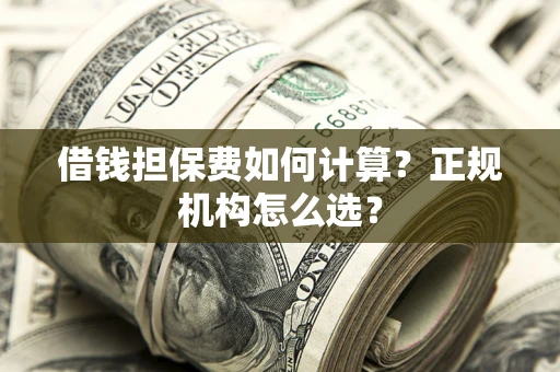 武汉借钱担保费如何计算？正规机构怎么选？