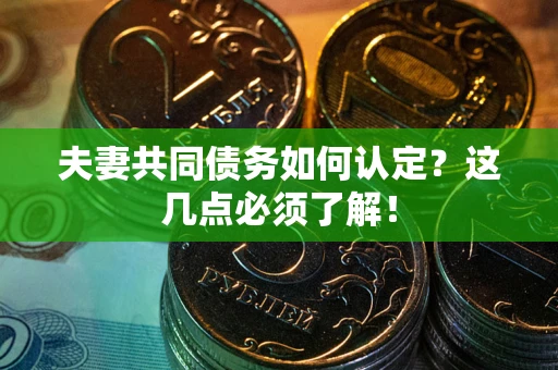 武汉夫妻共同债务如何认定？这几点必须了解！