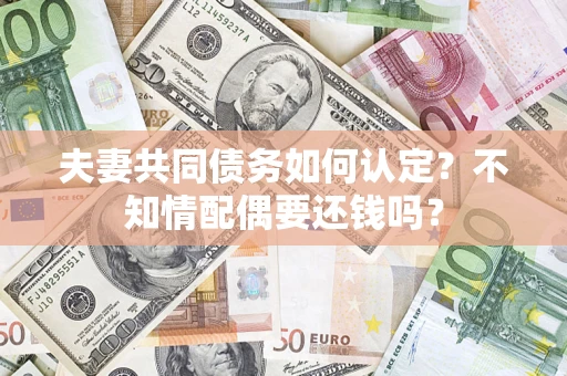 武汉夫妻共同债务如何认定？不知情配偶要还钱吗？