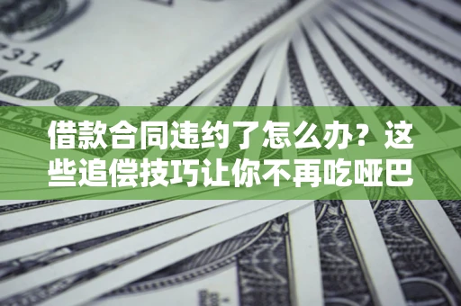 武汉借款合同违约了怎么办？这些追偿技巧让你不再吃哑巴亏