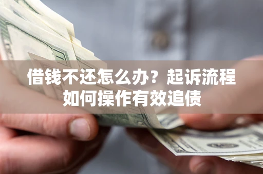 武汉借钱不还怎么办？起诉流程如何操作有效追债