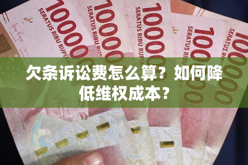 武汉欠条诉讼费怎么算？如何降低维权成本？