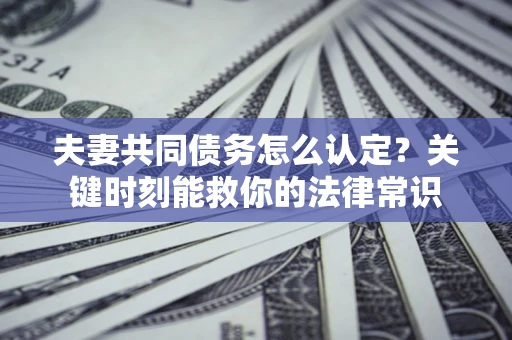 武汉夫妻共同债务怎么认定？关键时刻能救你的法律常识
