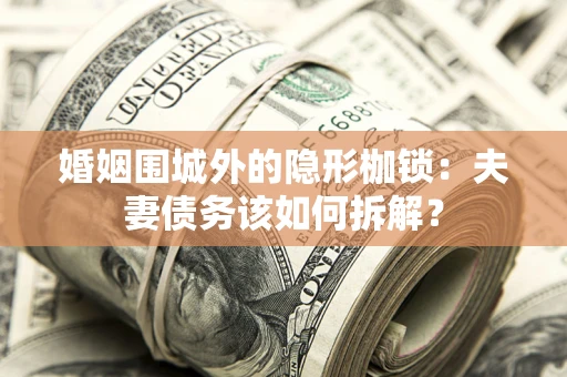 武汉婚姻围城外的隐形枷锁：夫妻债务该如何拆解？
