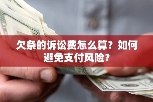 武汉欠条的诉讼费怎么算？如何避免支付风险？