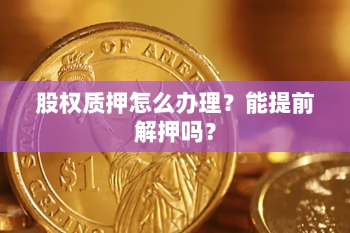 武汉股权质押怎么办理？能提前解押吗？